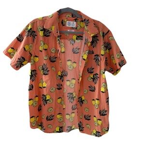 Hurley Citrus and Floral Print Shirt - Orange